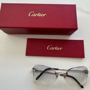 Cartier Women's Silver Frame Glasses